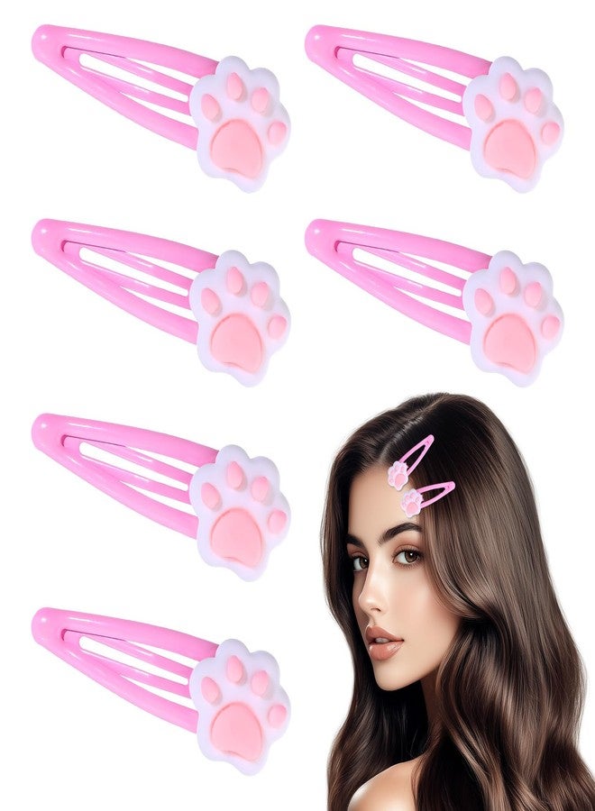 Aeaocvo 6PCS kawaii Hair Clips Pink Cat Hair Clips for Hair Decor Y2k Cat Hair Pins Suitable for Girls, Cartoon Cat Metal Hairpins for Kids, Girls Kawaii Hair Accessories - Image 1